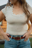The Darling Tee in Oatmeal