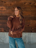 Girl on the Go Tee Long Sleeve in Cocoa