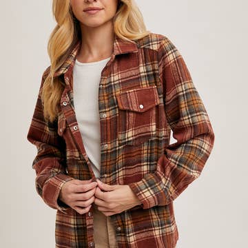 Blythe Flannel Button Down Shacket
