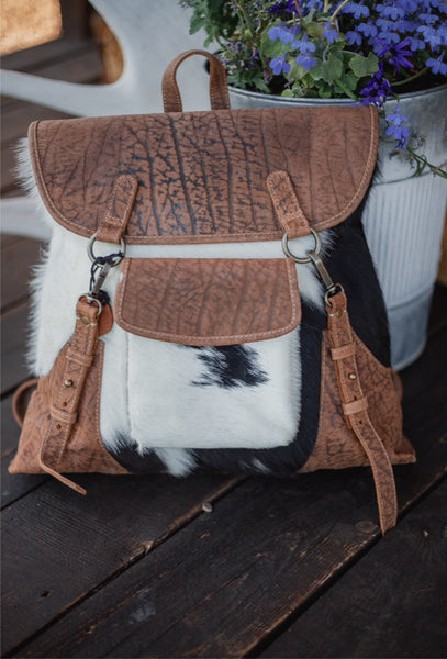 STRATFORD TRAIL ACCENT LEATHER LEATHER HAIRON BAG
