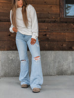 The Leslie Lightwash 90's Vintage Flare Jean